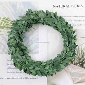 Wholesale Cross Border Handmade Eco-Friendly PVC Vine <b>Christmas</b> Tree Wreath Door Hanging Garland Decorations - Product Image 2