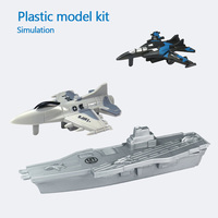 Vente en gros de mini-jouets promotionnels : kits de modèles en plastique de chasseurs et navires de guerre éducatifs à rétrofriction, à bas prix