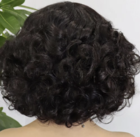 Perruque Bob en dentelle transparente sans colle, châtain clair avec mèches, cheveux humains Remy ondulés, respirante pour femmes