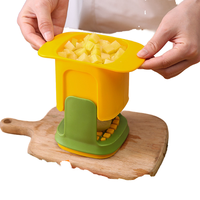 Multifunctionele Plastic Groentechopper Huishoudelijke Handdruk Frietjes Snijder Uiensnijder Komkommer Aardappelsnijder Handleiding