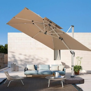 Sombrilla Cantilever <span class=keywords><strong>para</strong></span> Exteriores Prunia con Luz LED, Grande, 3x3m, Base <span class=keywords><strong>para</strong></span> <span class=keywords><strong>Jardín</strong></span>, Parasol <span class=keywords><strong>para</strong></span> Patio, Diseño Económico - Product Image 1