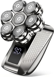 Multifunctional 7D Head Shavers for Bald <b>Men</b> 6 in 1 Electric USB Rechargeable Cordless Razor for <b>Men</b> Beard Nose & Body Trimmer - Product Image 1