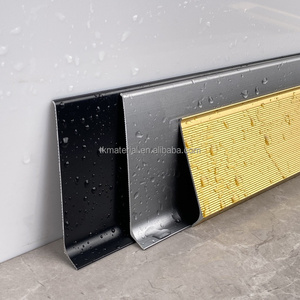 TK fabbrica Design moderno di alta qualità battiscopa parete di alluminio profilo in <span class=keywords><strong>metallo</strong></span> battiscopa profilo decorativo per rivestimento piastrelle - Product Image 5