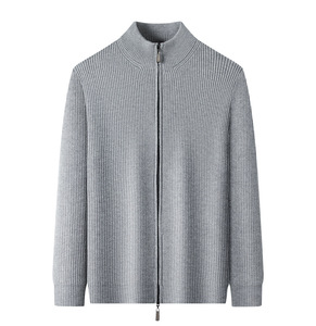 <span class=keywords><strong>Cardigan</strong></span> in Lana con <span class=keywords><strong>Zip</strong></span> Integrale per Uomo, Autunno e Inverno, Alta Qualità, Personalizzabile, Caldo e Morbido, Maglieria Invernale - Product Image 4