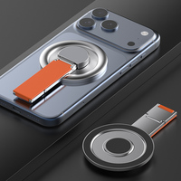 Support de téléphone portable magnétique double face en métal ultra-fin rotatif à 360° multi-angles, support réglable