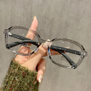 Nuevas gafas retro rectangulares con montura de PC, lentes planas, protección contra luz azul, gafas unisex de tamaño mediano Yc508501 - Product Image 1