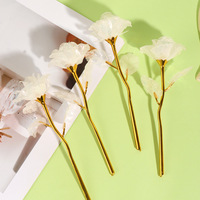 Grensoverschrijdende explosies 18CM Plastic Simulatie Kleurrijke Rozenboeket Lichtgevende Eeuwige Bloemdecoraties Foto Valentijnsdag