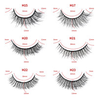 5 paires de faux cils 5D effet naturel, cils 3D réalistes pour les yeux asiatiques (vente en gros)