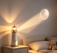 Lampe de nuit LED à projection de lune, design moderne, rechargeable par USB avec télécommande et batterie pour chambre à coucher