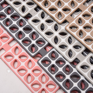 JIAJIE Factory PVC <strong>Bath</strong> <strong>Mat</strong> Two Color Solid Eco-Friendly Non-Slip <strong>Square</strong> Anti-Fall Suction <strong>Mat</strong> - Product Image 2