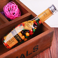 Bonbons Solides en Gros, Bouteille Haute de 70g de Bonbons Colorés, Fèves de Chocolat, Snack de Mariage Rouge