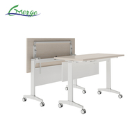 Table de classe pliable au design moderne avec roulettes pour les écoles, les universités, les bureaux d'étudiants, les salles de conférence et de formation