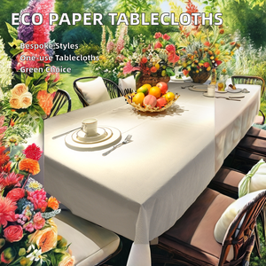 Nappes jetables écologiques <span class=keywords><strong>en</strong></span> <span class=keywords><strong>papier</strong></span> blanc 3 plis pour hôtels et maisons - Product Image 3