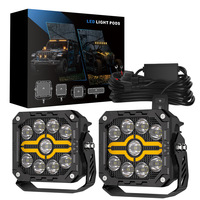 Projecteur de travail LED 47W 4 pouces 2875LM 375m longue portée blanc jaune spot DRL 9V-36V 6500K en aluminium moulé sous pression étanche IP68 IP69K