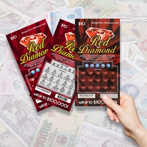 Free Unique Game Design Customized Digital Printing Gambling Game Tickets Lottery <b>Scratch</b> Card Lottery Ticket - Product Image 1