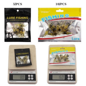 Ytohxy – leurre souple en forme de crevette, 5 ou 10 pièces, qui brille dans le noir, leurre de pêche en eau douce, appâts de fond pour poissons - Product Image 1