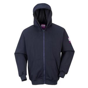 PORTWEST - FR81NARXXXL Sweat à capuche bleu marine résistant au feu avec fermeture éclair sur le devant-EAN 5036108267583 FLAME RESISTANT WORKWEAR - Product Image 1
