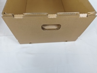 Boîte en carton ciré pour la livraison de fruits de mer et de viande congelée, avec logo personnalisé, en papier kraft imperméable, pour le transport de fruits et légumes