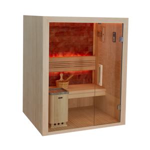 MEXDA Solide Bois Sec Sauna avec Sauna Poêle <span class=keywords><strong>Sel</strong></span> Pierre 2 Personne Intérieur Traditionnel Sauna À Vapeur Spa <span class=keywords><strong>Maison</strong></span> pour Vente WS-1412S - Product Image 1
