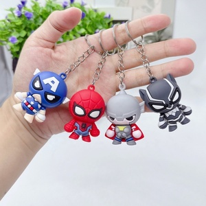 Llavero de Anime a Precio de Fábrica, Llavero de Goma PVC con Dibujos Animados, Adorable Llavero de Iron Man y Spider-Man de Marvel, Decoración para Bolsos - Product Image 1
