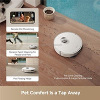 Hot Dreame L50 Ultra Wireless Smart Robotic Vacuum Cleaner Kontrol Aplikasi Pembuangan Kotoran Otomatis Menyapu Mengepel Basah/Kering Mobil
