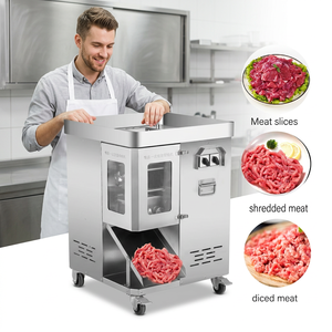 Nueva Máquina Trituradora de Carne Comercial Automática de Acero Inoxidable de Alta Eficiencia para Procesamiento de Alimentos en Restaurantes y Cocinas - Product Image 1