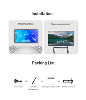 Tableau intelligent interactif 4K Ultra HD prix tableau blanc numérique usb tableau blanc interactif support de conférence intelligent mural monté