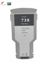 Cartucho de Tinta Pigmentada Remanufacturado para Plotter HP 738 DesignJet T850 T950 CAD - Opciones de 300ML - con Chip Inteligente