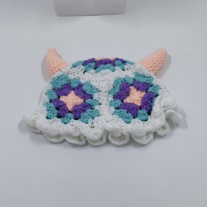 Gorro Unisex para Niños Hecho a Mano con Bordado 3D en Crochet, 100% Acrílico |   Diseño de Animales Tiernos Dibujados a Mano, Bajo MOQ para Niños Pequeños - Product Image 3