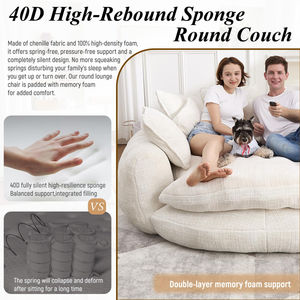 Sofá Reclinable Convertible Moderno Estilo Rústico Pequeño con Chaise Longue y Relleno de Esponja para Sala de Estar - Proveedor Mayorista - Product Image 5