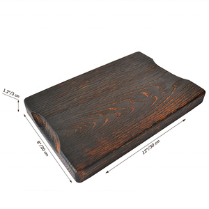 Plateau en bois de chêne clair, épais et solide, fait à la main, un design Unique, pour les steaks - Product Image 2