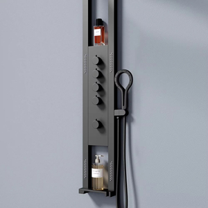 2025 Nouveau Design Ensemble <span class=keywords><strong>de</strong></span> Robinet <span class=keywords><strong>de</strong></span> <span class=keywords><strong>Douche</strong></span> LED pour Salle <span class=keywords><strong>de</strong></span> Bain <span class=keywords><strong>Plafond</strong></span> Pluie Cascade Thermostatique - Product Image 4