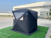 Tente de sauna Warmfire en tissu Oxford 300D, une chambre, forme carrée, imperméable, triple couche, structure en fibre de verre, portable, 6 personnes