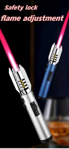 Chất Lượng Cao Hàn Súng Refillable Butan Windproof Ngọn Đuốc Nhẹ Hơn Máy Bay Phản Lực Màu Đỏ Và Màu Xanh Ngọn Lửa Nhẹ Hơn - Product Image 2