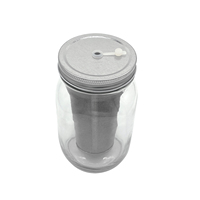 Filtre à café froid en acier inoxydable écologique personnalisé, panier filtrant 24*110 mailles, kit infuseur à thé, filtre pour bocal Mason
