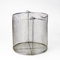 Panier filtrant en acier inoxydable 304, résistant à la corrosion, longue durée de vie, panier à mailles carrées avec poignées pour restaurant