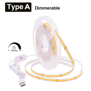 Thay Đổi Độ Sáng COB Dải Ánh Sáng Chuỗi 320 Đèn <span class=keywords><strong>LED</strong></span>/M Mật Độ Cao Linh Hoạt <span class=keywords><strong>LED</strong></span> Băng Trắng Ấm Trắng USB DC 5V Ra80 COB <span class=keywords><strong>LED</strong></span> Ánh Sáng Pcb - Product Image 5