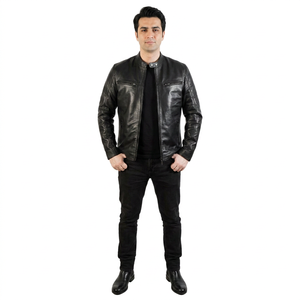 <b>Men's</b> <b>Jackets</b> Fashion <b>Men</b> Lamb <b>Leather</b> <b>Jacket</b> Custom Logo Pakistan <b>Leather</b> <b>Jackets</b> for <b>Men</b> Reasonable Price <b>jacket</b> for <b>men</b> - Product Image 1
