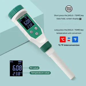 PH Meter Digital Bluetooth Meteran Keasaman Makanan dengan Layar LCD Backlit dan ATC untuk Daging, Keju, Adonan