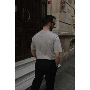 T-shirt imprimé « Aventure Illimitée » en tissu 240 grammes, style Hip Hop, respirant, coupe courte, logo uni sérigraphié - Product Image 1