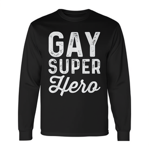 T-shirt à manches longues pour la fierté LGBTQ+, super-héros gay, produit promotionnel - Product Image 2