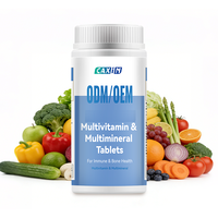 Comprimés multivitaminés pour adultes de marque privée d'usine, riches en calcium, magnésium, zinc, fer, vitamine D3 et vitamines du groupe B, complément alimentaire