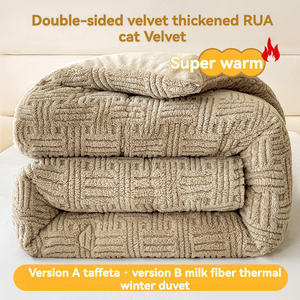 Toptan high-end el yapımı jakarlı yorgan büyük süper yumuşak kalın süt kadife kış <span class=keywords><strong>patchwork</strong></span> desen Polyester ev otel - Product Image 6