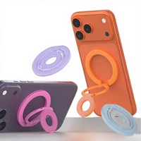 Logo personnalisé 360 °   Support de téléphone rotatif et flexible avec anneau de maintien et béquille, portable pour utilisation sur bureau, compatible avec les coques de téléphone