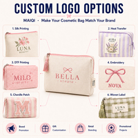 Pochette cosmétique en toile personnalisée pour Noël, avec fermeture éclair, trousse de toilette pour les fêtes, pour emballage cadeau et promotion en détail