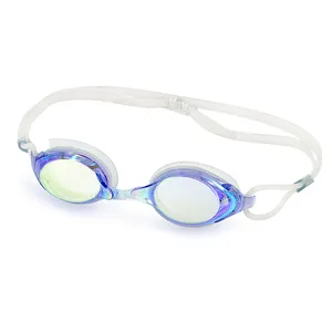 Lunettes de natation de course bon marché en gros lunettes de cadre de revêtement en caoutchouc pour la natation