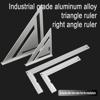 Regla triangular de aleación de aluminio engrosada de alta calidad, regla de ángulo de 45 °, regla de burbuja Horizontal de 90 °, herramientas de decoración para carpintería