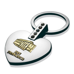 Porte-clés en alliage de zinc tendance, logo personnalisé, métal léger et souple pour souvenirs promotionnels et de voyage - Product Image 3