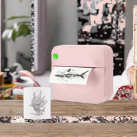 Printer Foto Label Tanpa Tinta USB Portabel untuk Ulang Tahun Anak, Printer Thermal Mini Genggam Saku, Stok 200dpi 1200mAh