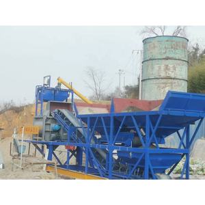 Nouvelle Chine Portable Deux Bacs D'agrégats 60 M3/h Usine De Mélange 2m HZS60 Prêt Électrique Pompe À Béton Mobile Centrale À Béton - Product Image 5